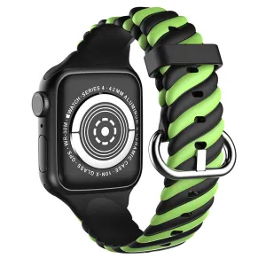 Top Rated Apple Watch Twisted Silicone Strap (Black/Yellow)  Almost Sold Out!