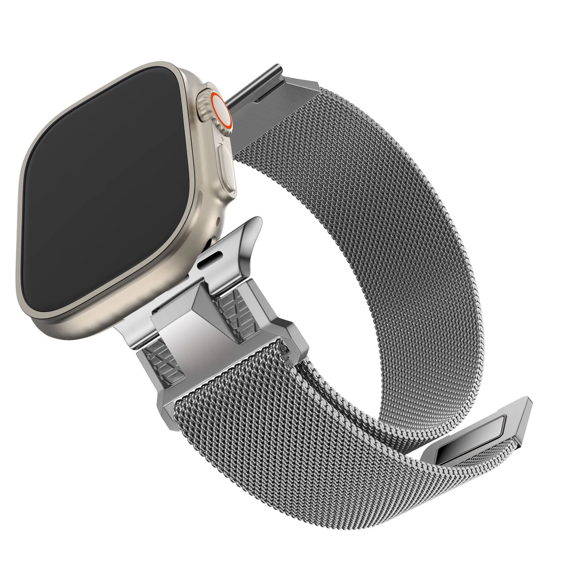 Top Rated Bandz Apple Watch Milanese Strap 'Mecha' (Titanium Silver)  Going Fast!