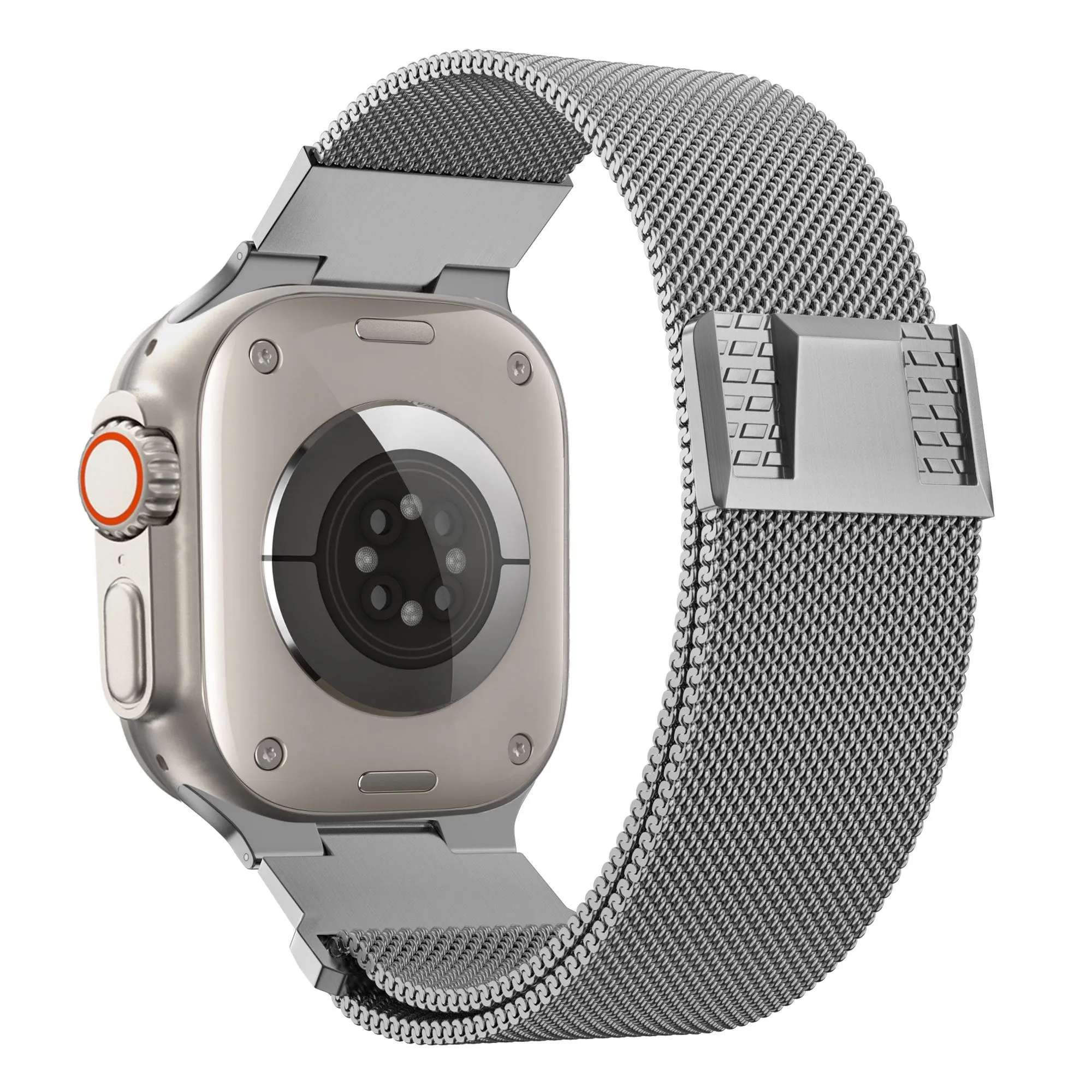Top Rated Bandz Apple Watch Milanese Strap 'Mecha' (Titanium Silver)  Going Fast!