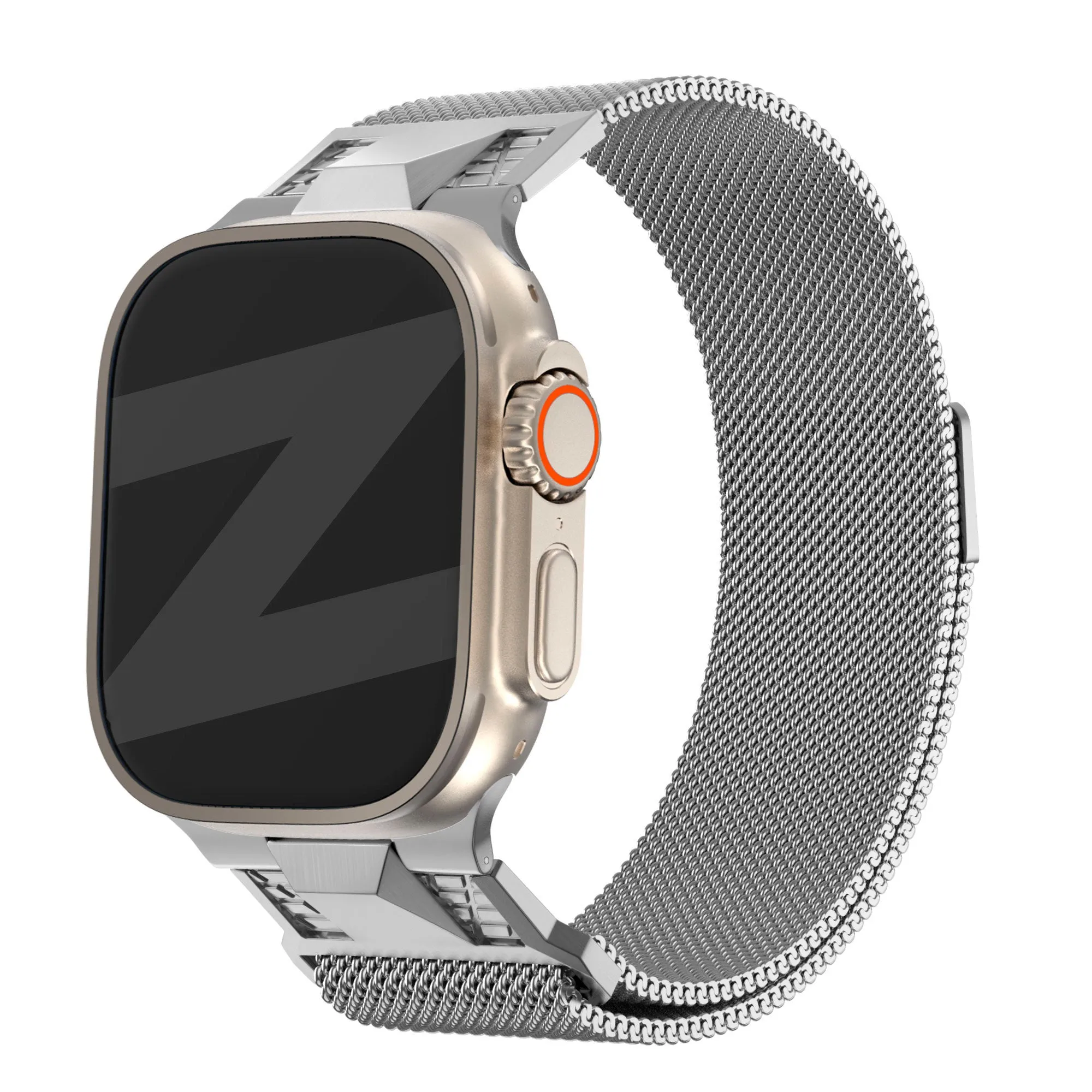 Top Rated Bandz Apple Watch Milanese Strap 'Mecha' (Titanium Silver)  Going Fast!