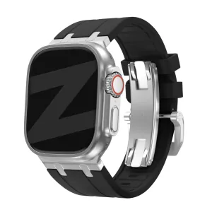 Top Rated Bandz Apple Watch Silicone Strap 'Luxe Liquid' (Black With Silver)  Dont Miss Out!