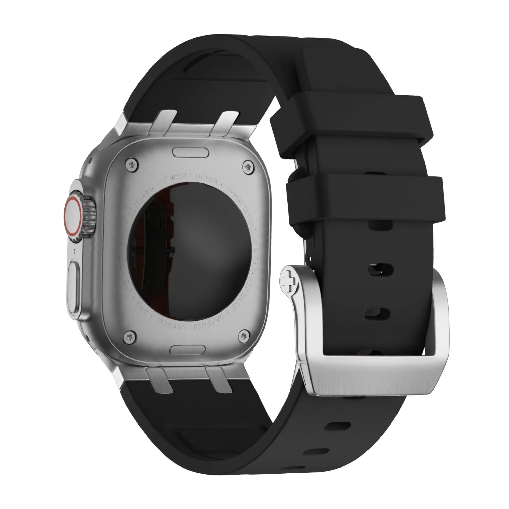 Top Rated Bandz Apple Watch Silicone Strap 'Luxe Liquid' (Black With Silver)  Dont Miss Out!