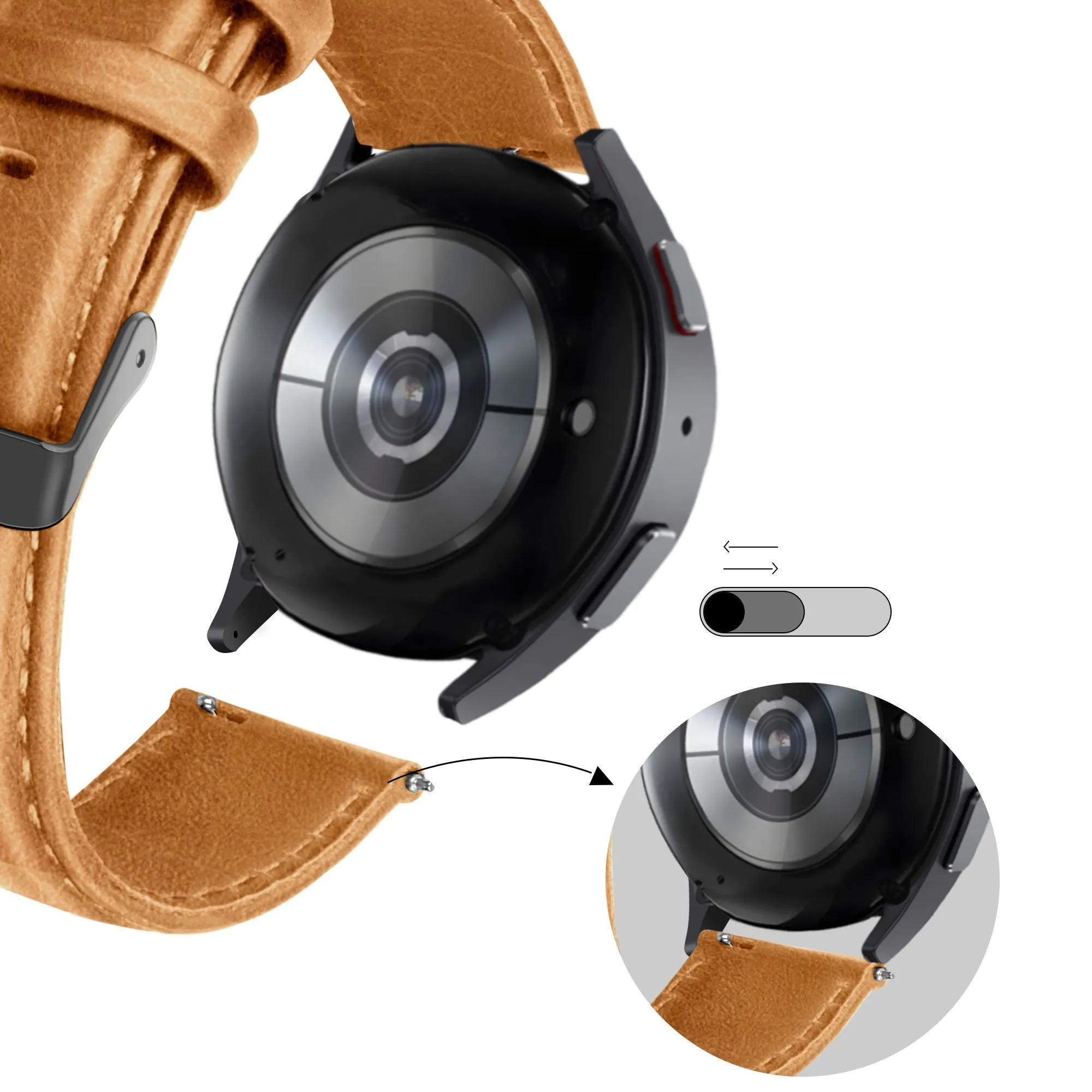 Top Rated Bandz Huawei Watch 4 (Pro) Leather Strap 'Classic' (Brown)  Limited Release!