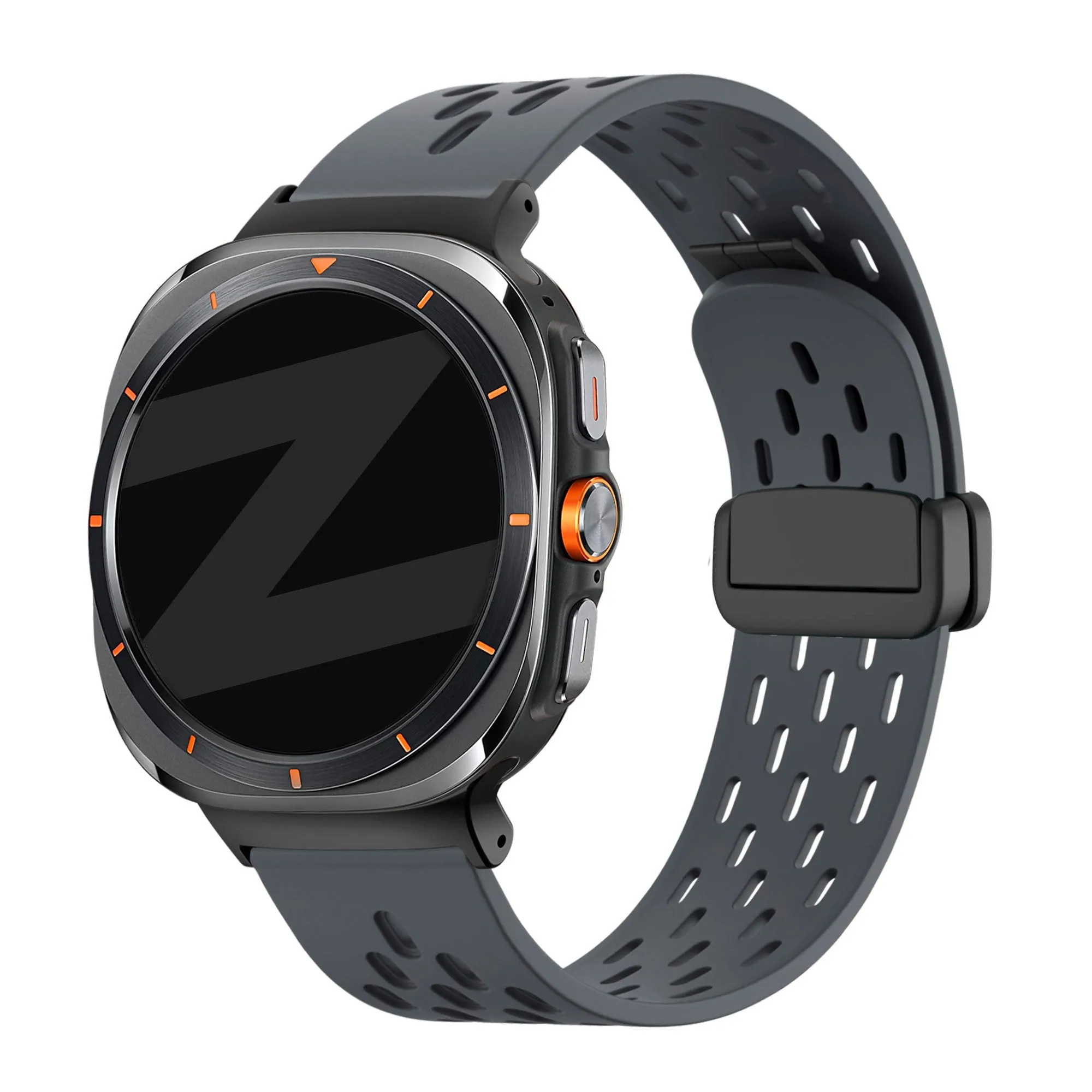 Top Rated Bandz Samsung Galaxy Watch Ultra D-buckle Sport Strap 'Air' (Dark Gray)  Today Only!