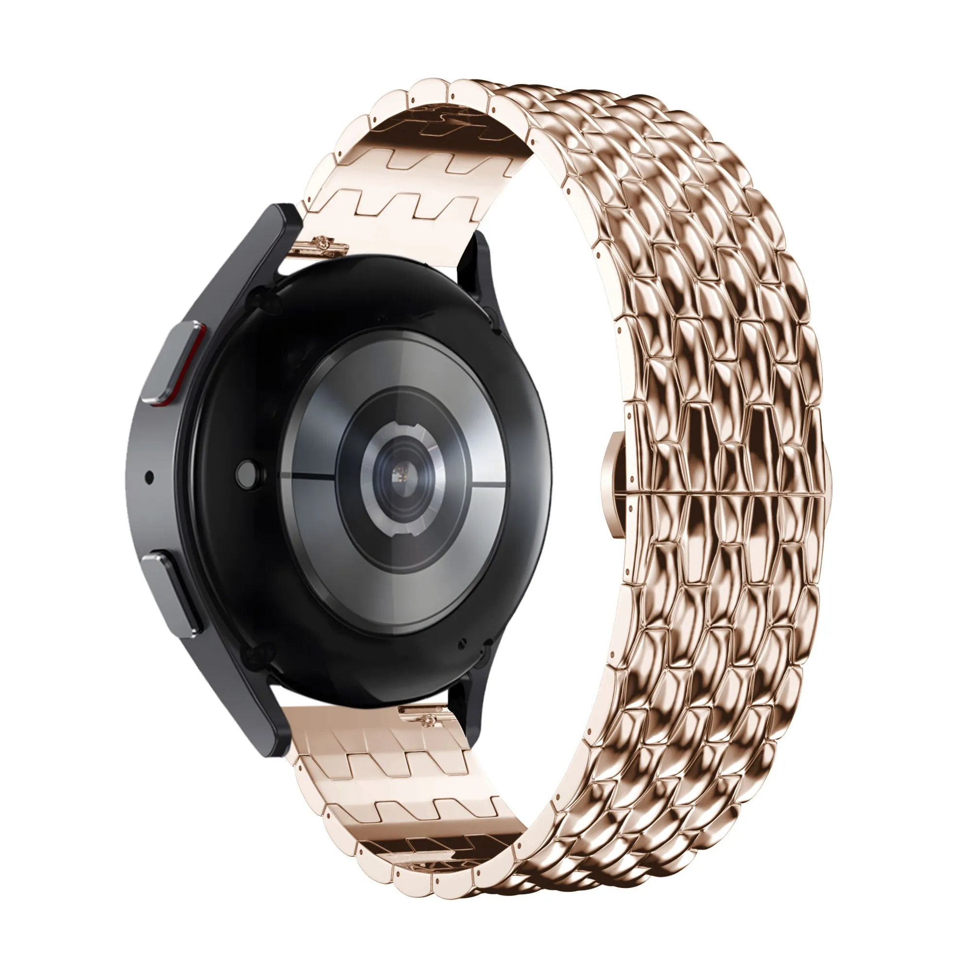 Top Rated Bandz Xiaomi Amazfit GTS Steel Strap 'Dragon' (Rose Gold)  Dont Miss Out!