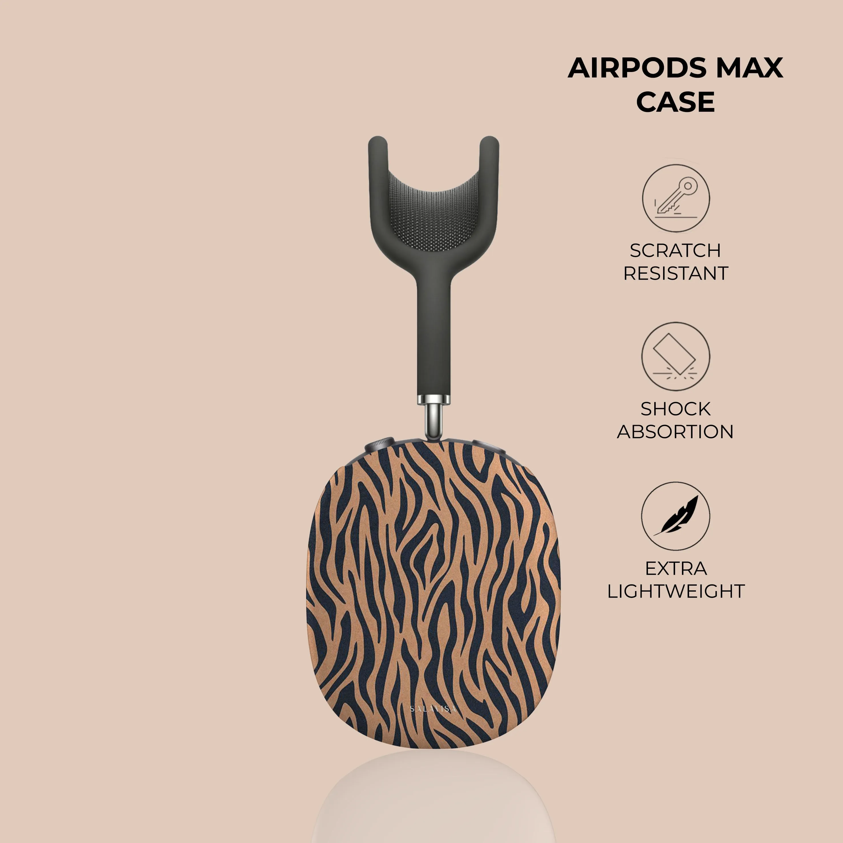 Top Rated Blue Copper Zebra AirPods Max Case  Stylish & Comfortable