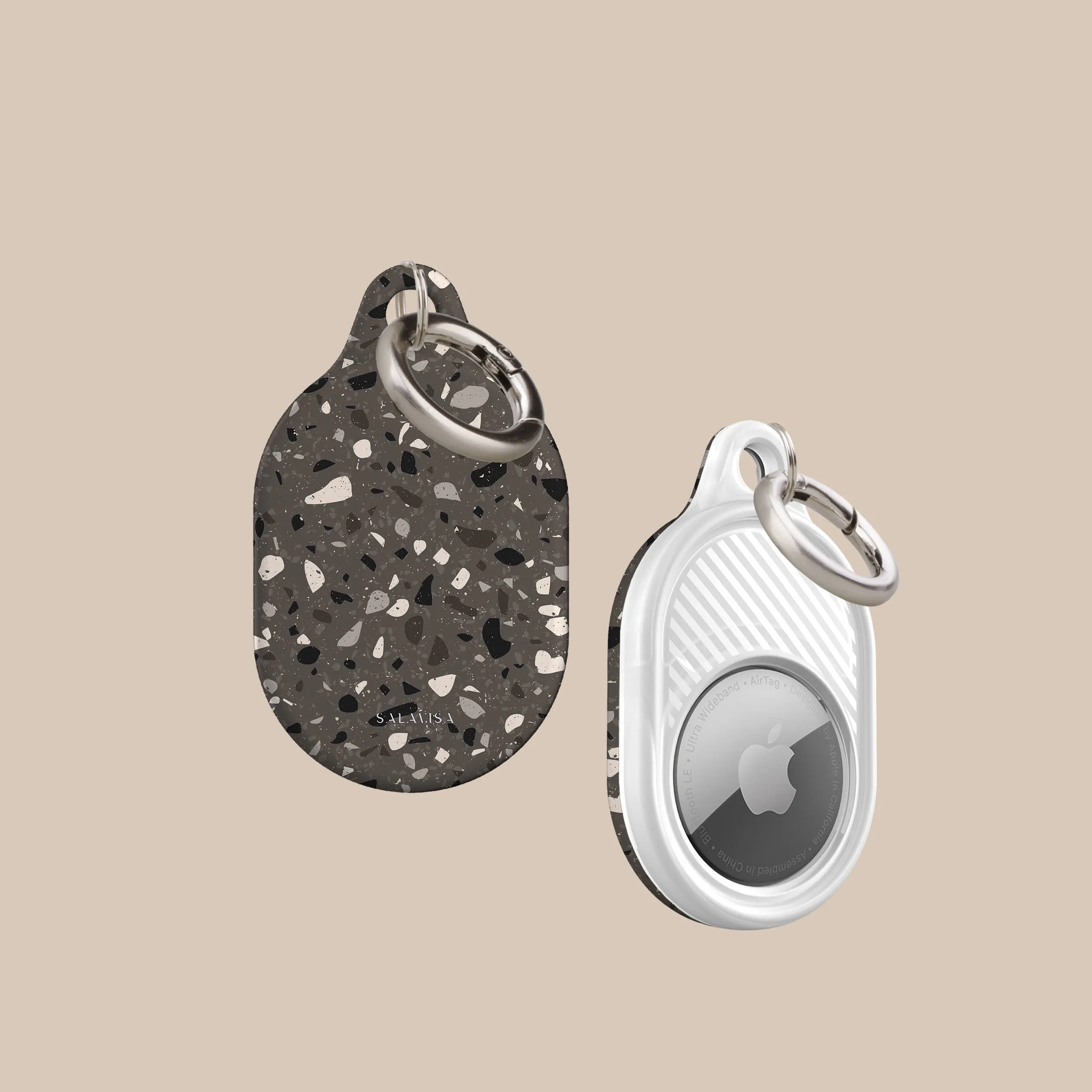Top Rated Brown Terrazzo AirTag Holder  Stylish & Comfortable