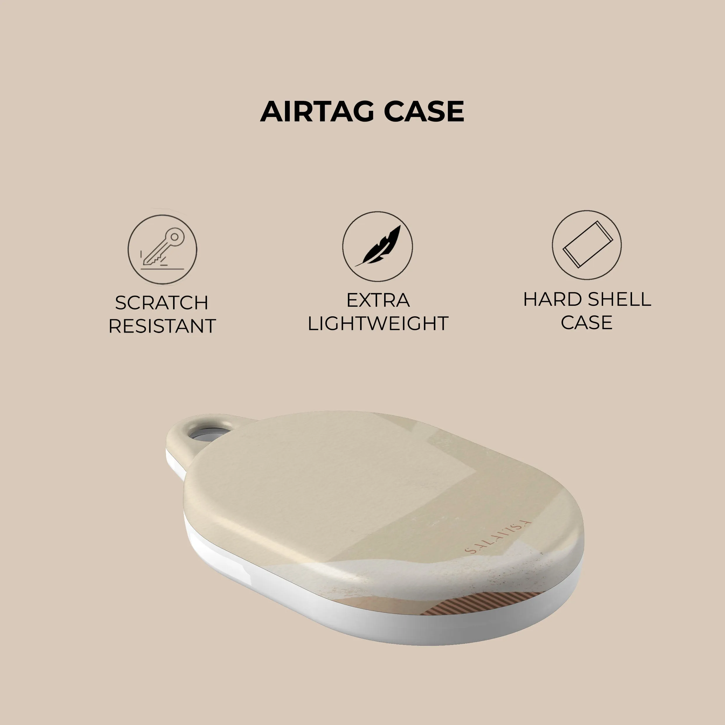 Top Rated Cream Organic AirTag Holder  Last Few Pieces!