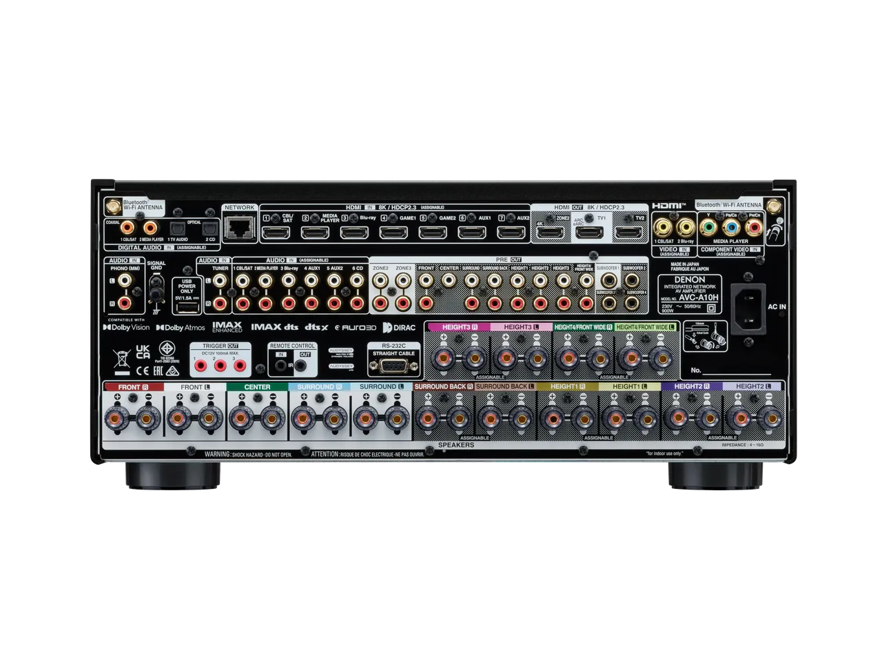 Top Rated Denon AVC-A10H  13.4 Channel 8K AV Receiver with HEOS Built-In (Each)  Stylish & Comfortable