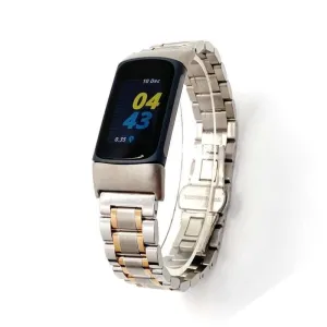 Top Rated Fitbit Charge 6 Metal Strap (Silver/Rose Gold)  Last Few Pieces!