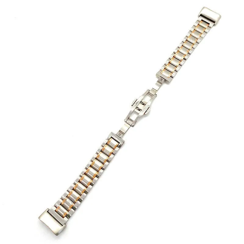 Top Rated Fitbit Charge 6 Metal Strap (Silver/Rose Gold)  Last Few Pieces!