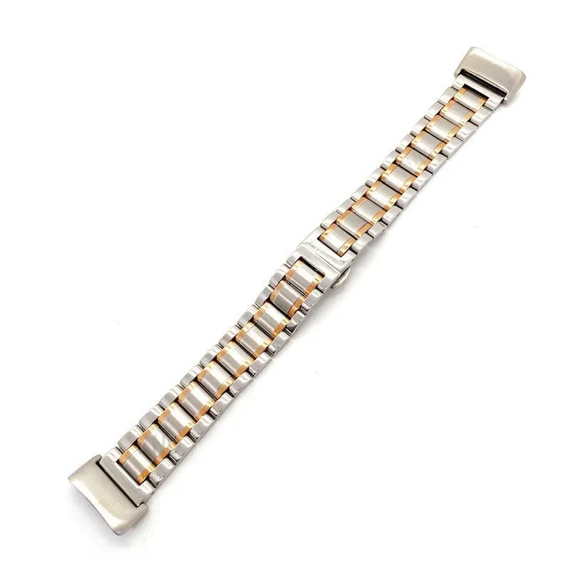 Top Rated Fitbit Charge 6 Metal Strap (Silver/Rose Gold)  Last Few Pieces!