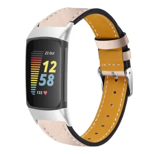 Top Rated Fitbit Charge 6 Modern Leather Strap (Light Beige)  Dont Miss Out!