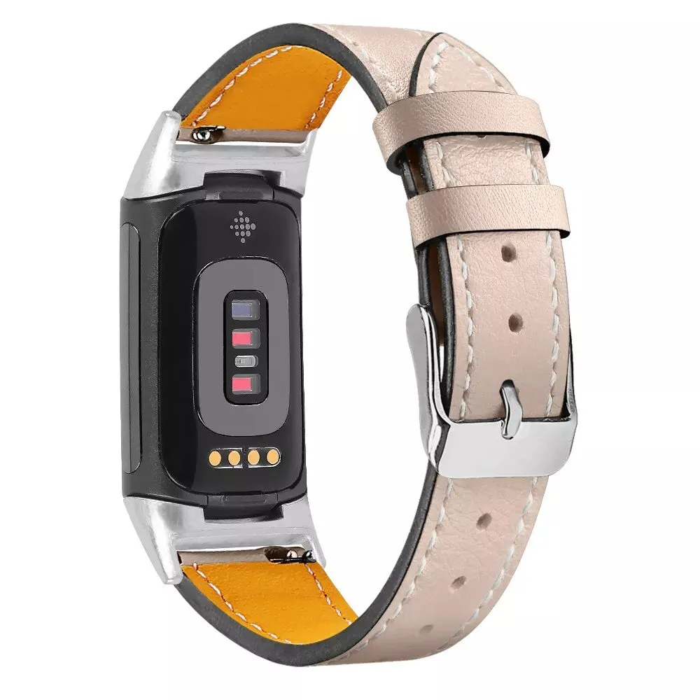 Top Rated Fitbit Charge 6 Modern Leather Strap (Light Beige)  Dont Miss Out!