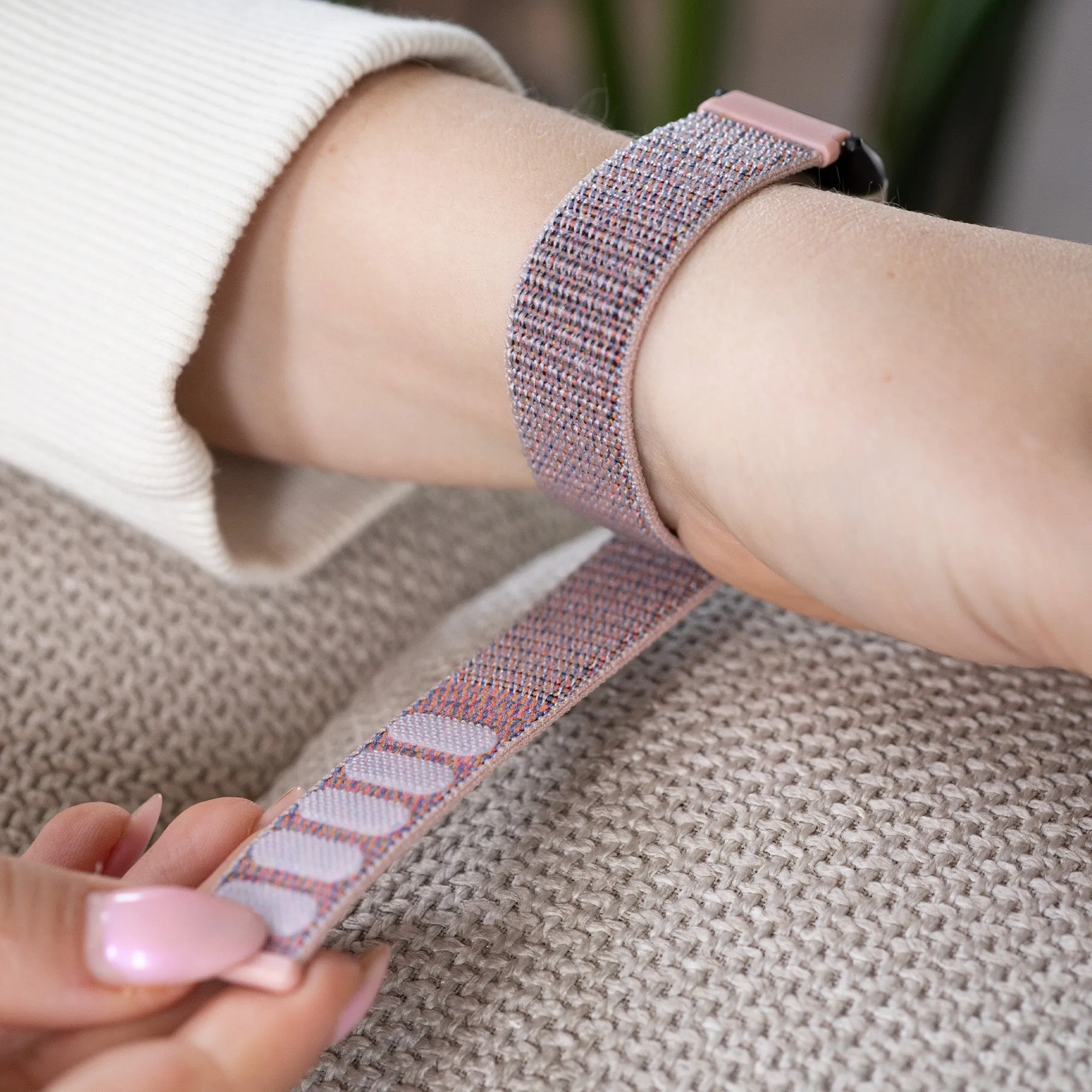 Top Rated Fitbit Charge 6 Nylon Strap (Pink)  Last Few Pieces!