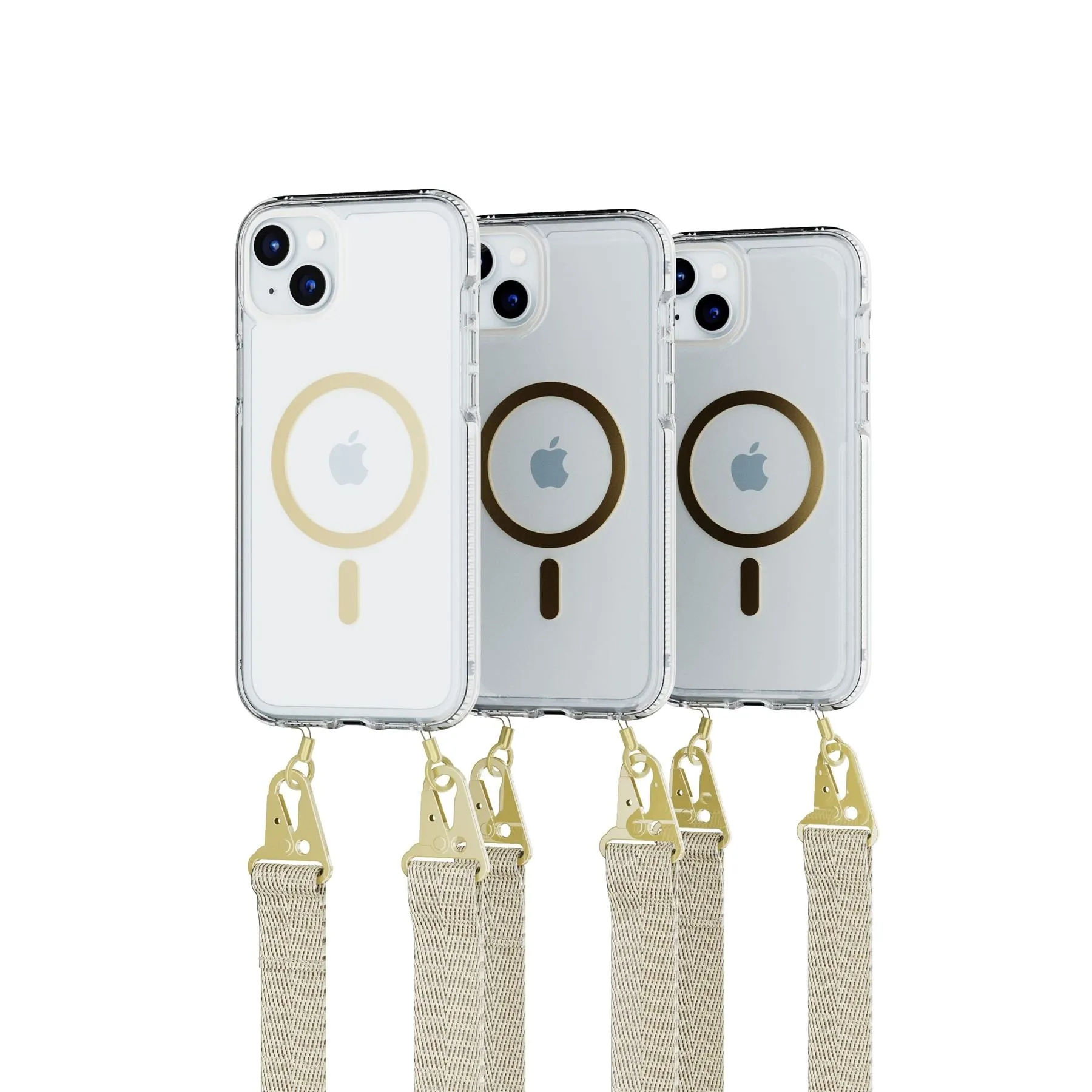 Top Rated FlexQuartz - Apple iPhone 15 Plus Case MagSafe Compatible with Cross-Body - Gold  Limited Release!