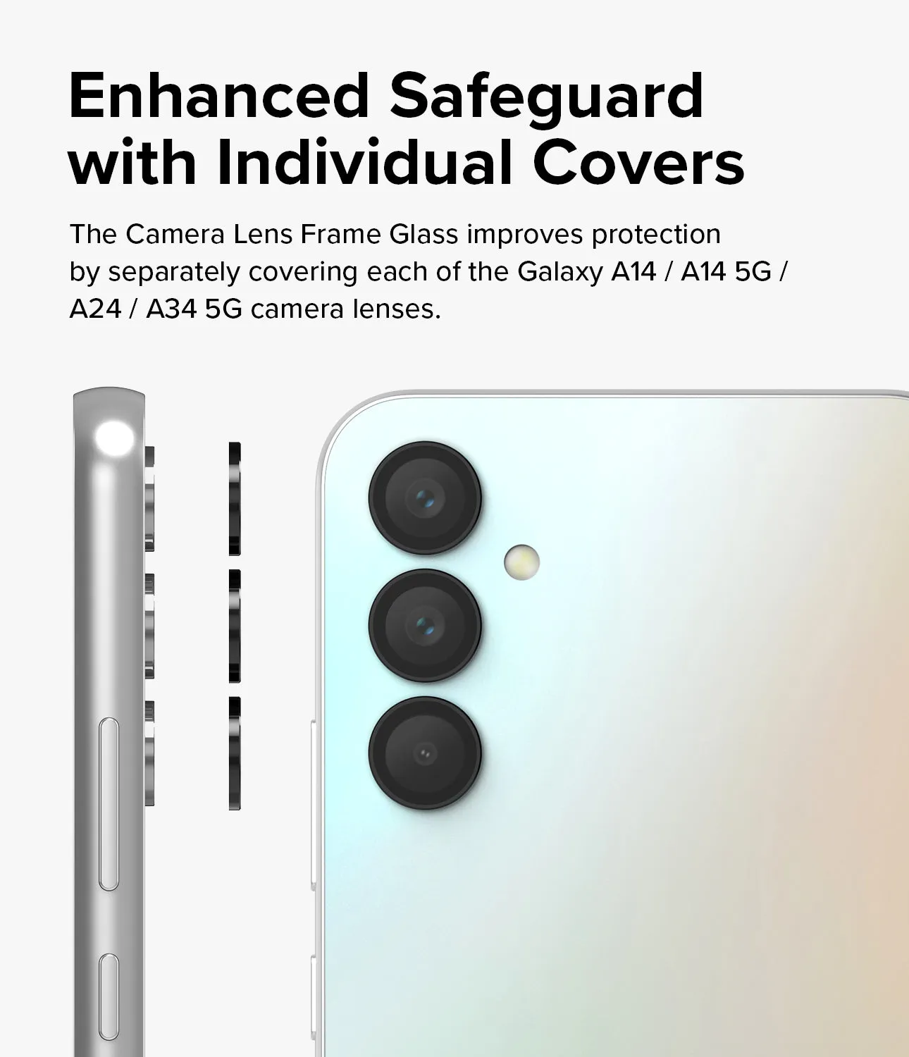 Top Rated Galaxy A14/A24/A34 Camera Lens Protector | Camera Lens Frame Glass  Dont Miss Out!