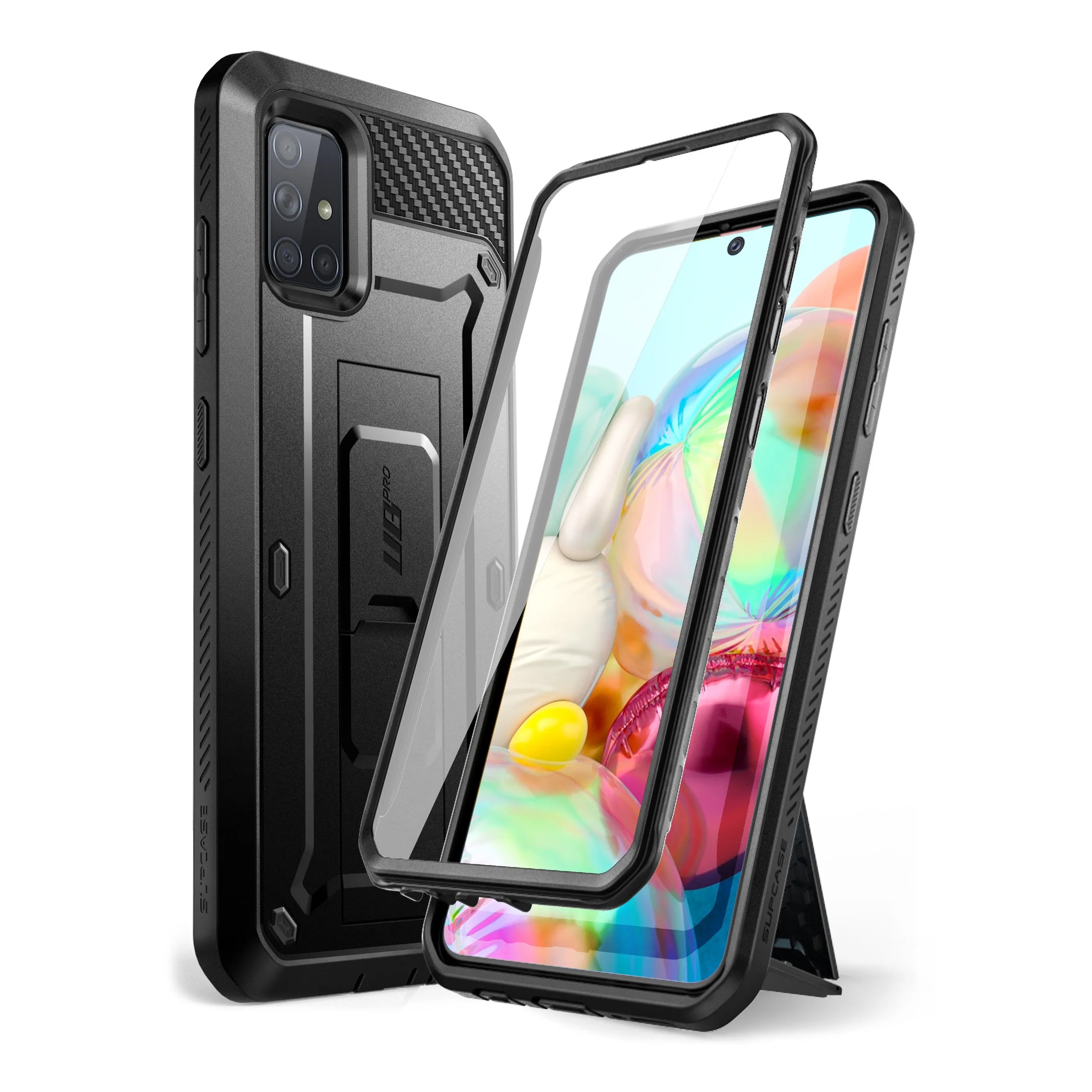 Top Rated Galaxy A71 Unicorn Beetle Pro Rugged Case-Black  Ends Soon!