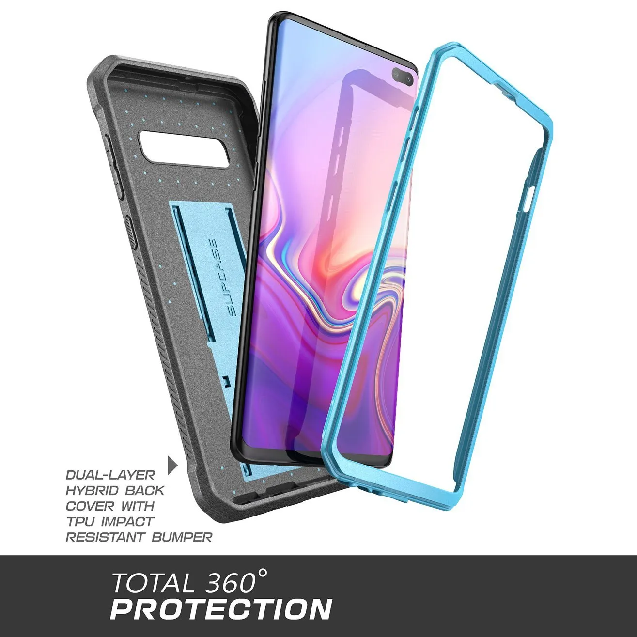 Top Rated Galaxy S10 Plus Unicorn Beetle Pro Full Body Rugged Holster Case-Blue  Limited Stock!
