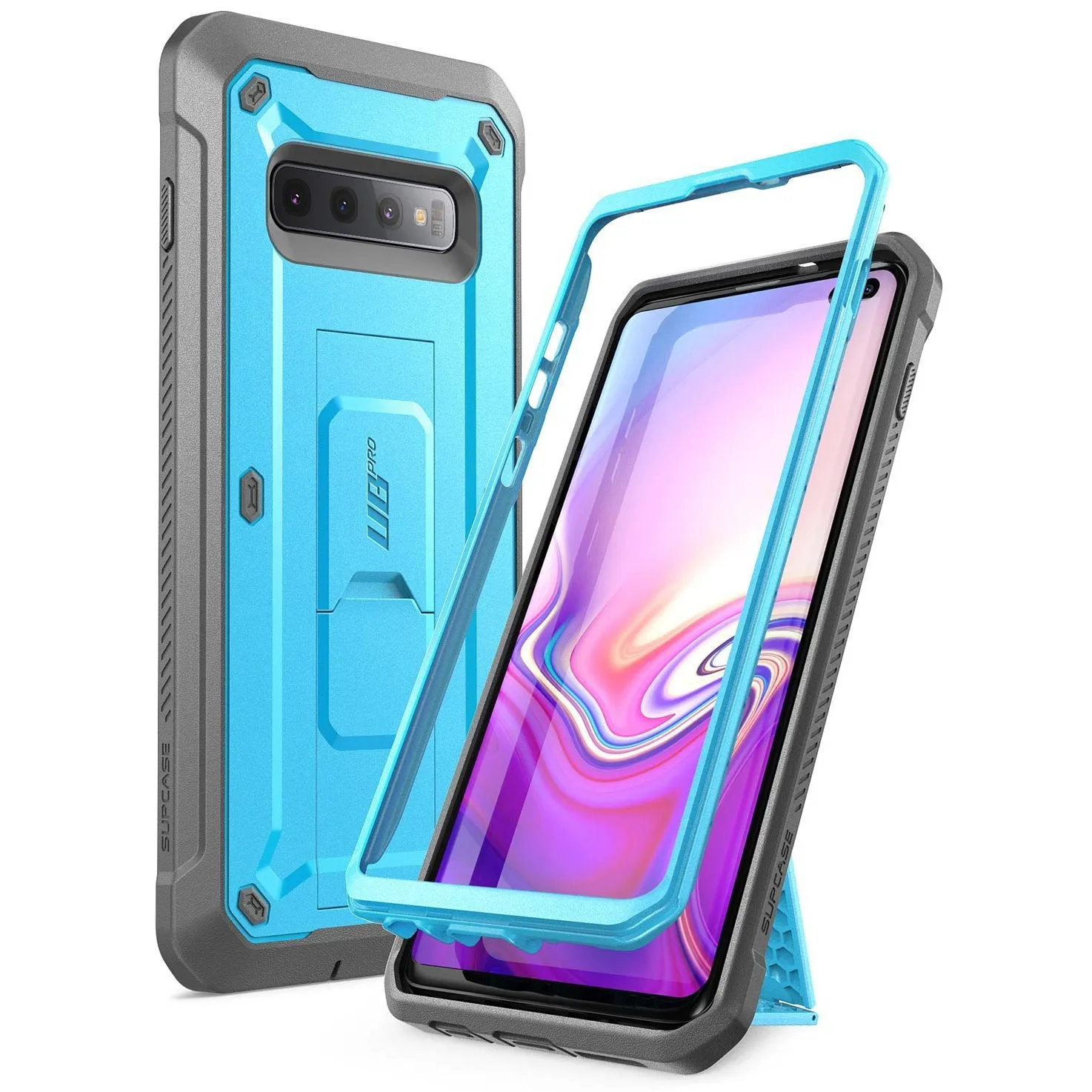 Top Rated Galaxy S10 Plus Unicorn Beetle Pro Full Body Rugged Holster Case-Blue  Limited Stock!