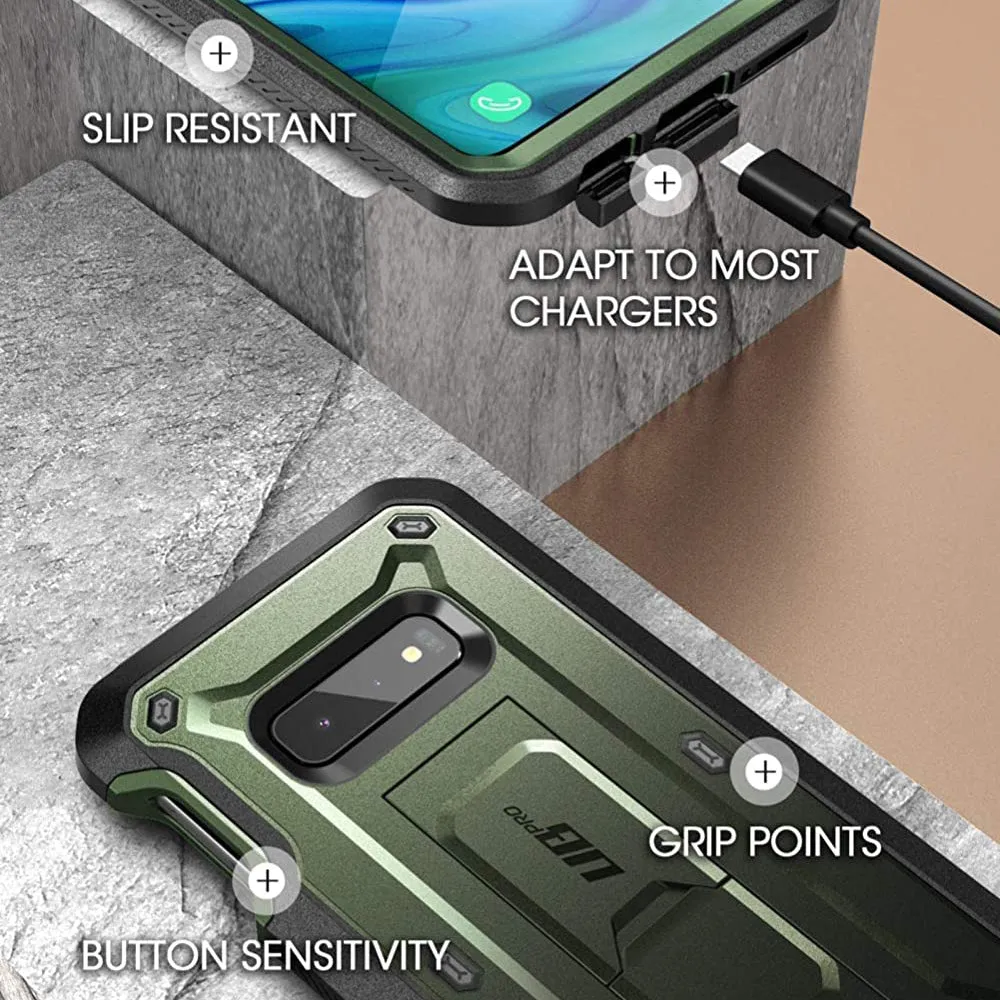 Top Rated Galaxy S10e Unicorn Beetle Pro Full Body Rugged Holster Case-Dark Green  Limited Stock!