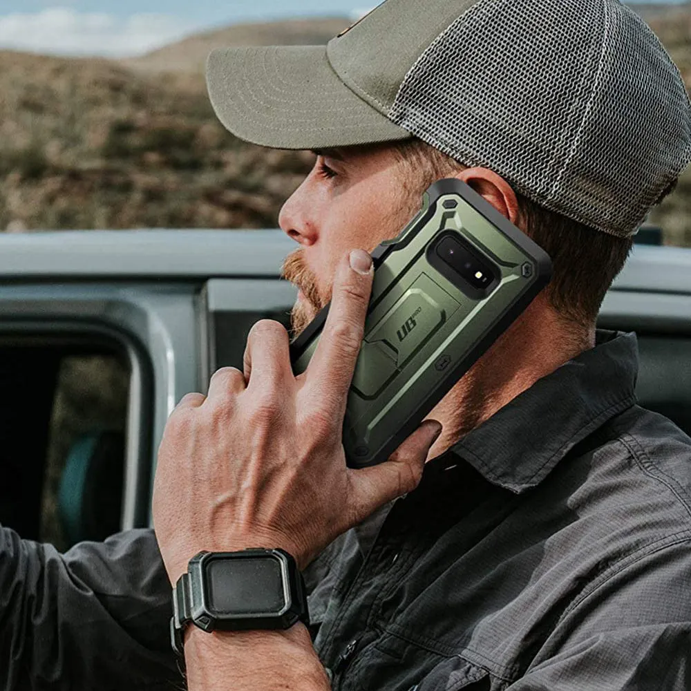 Top Rated Galaxy S10e Unicorn Beetle Pro Full Body Rugged Holster Case-Dark Green  Limited Stock!