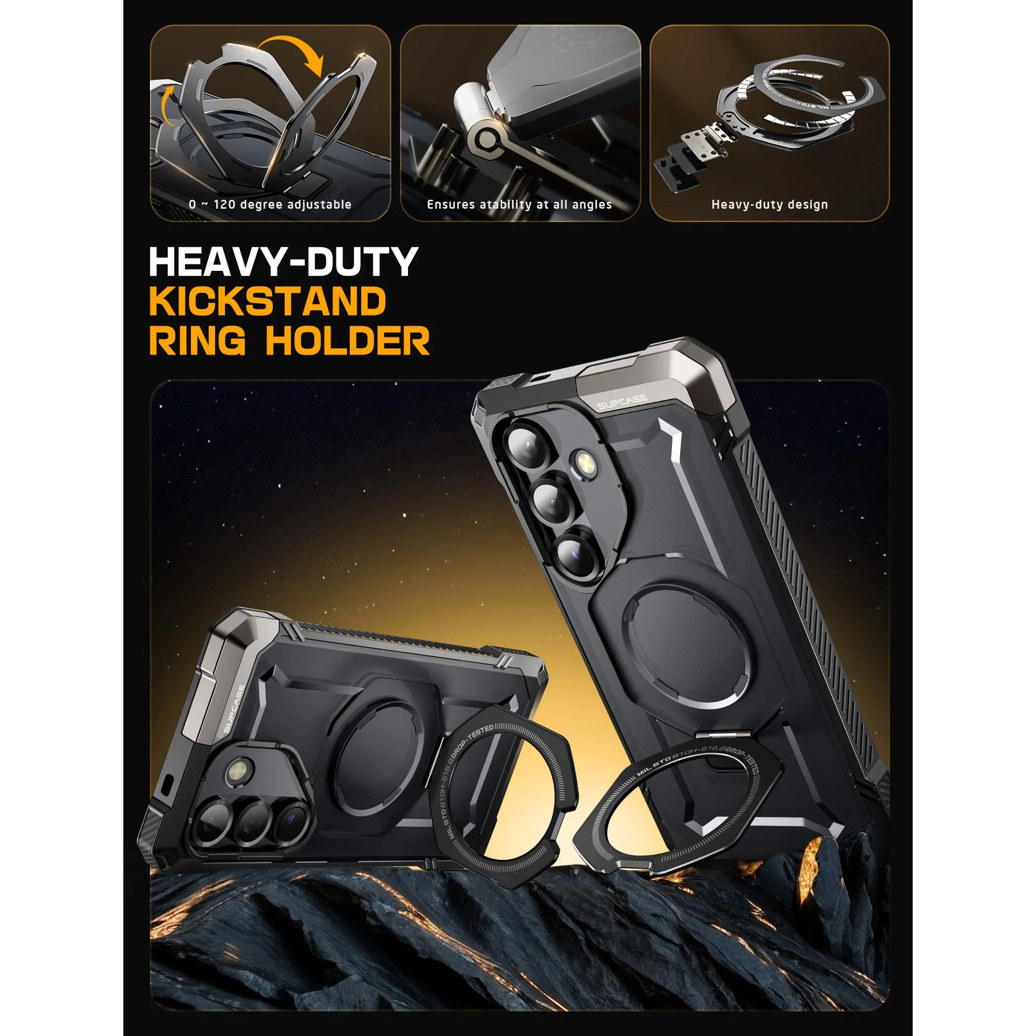 Top Rated Galaxy S25 UB Grip MagSafe Phone Case-Black  Limited Stock!
