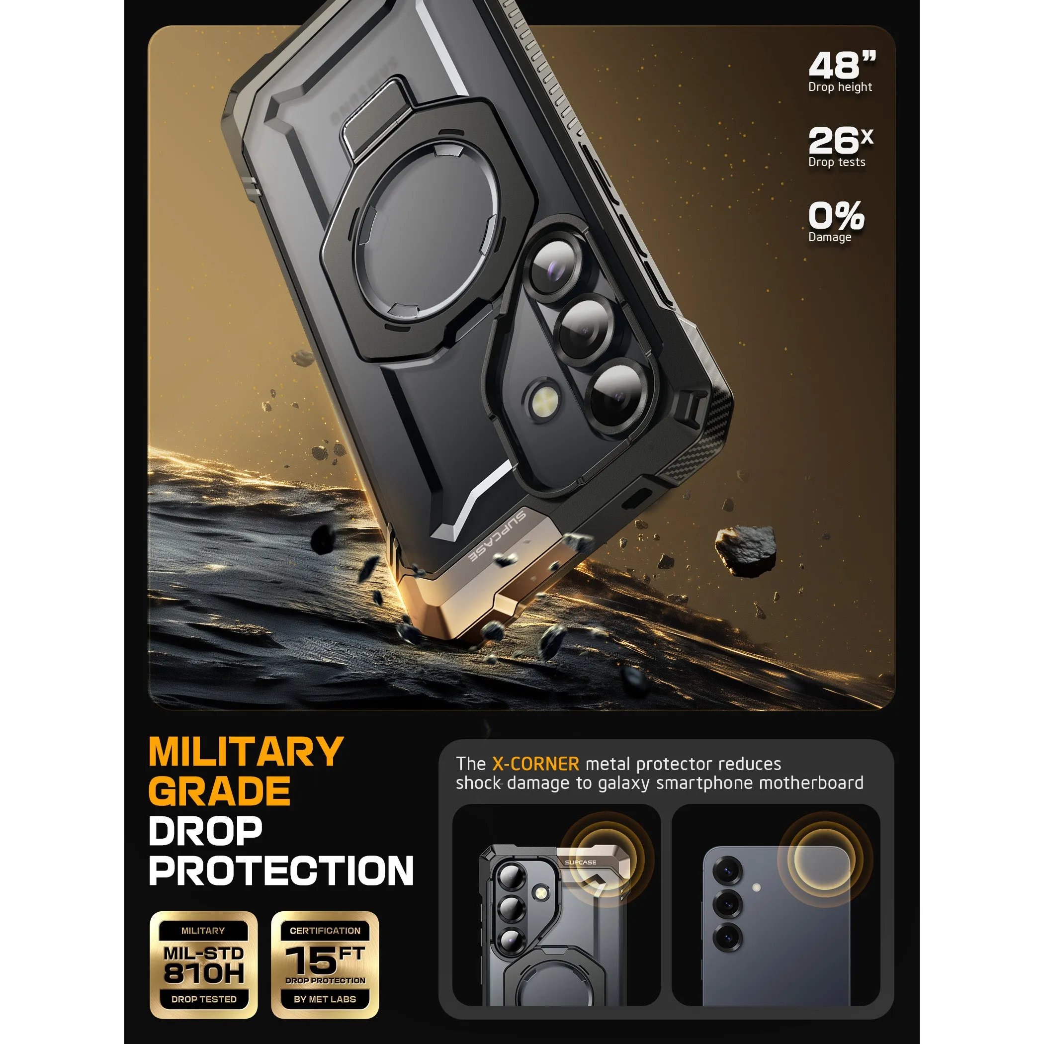 Top Rated Galaxy S25 UB Grip MagSafe Phone Case-Black  Limited Stock!