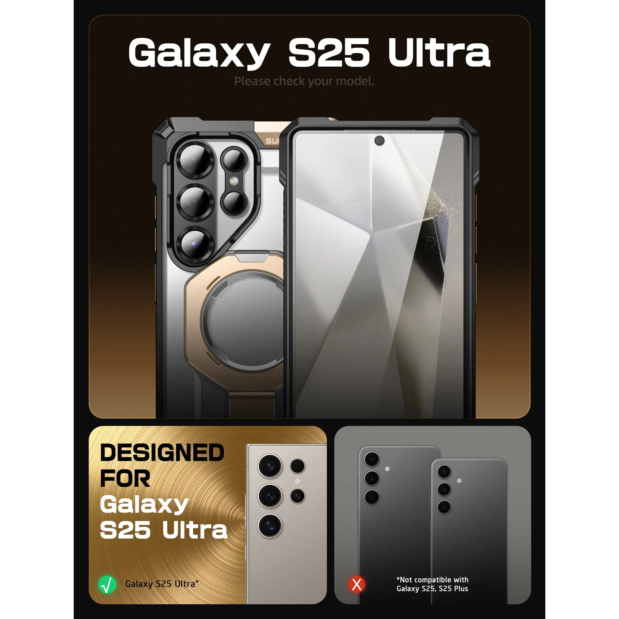 Top Rated Galaxy S25 Ultra UB Grip MagSafe Phone Case- Gold  Ends Soon!