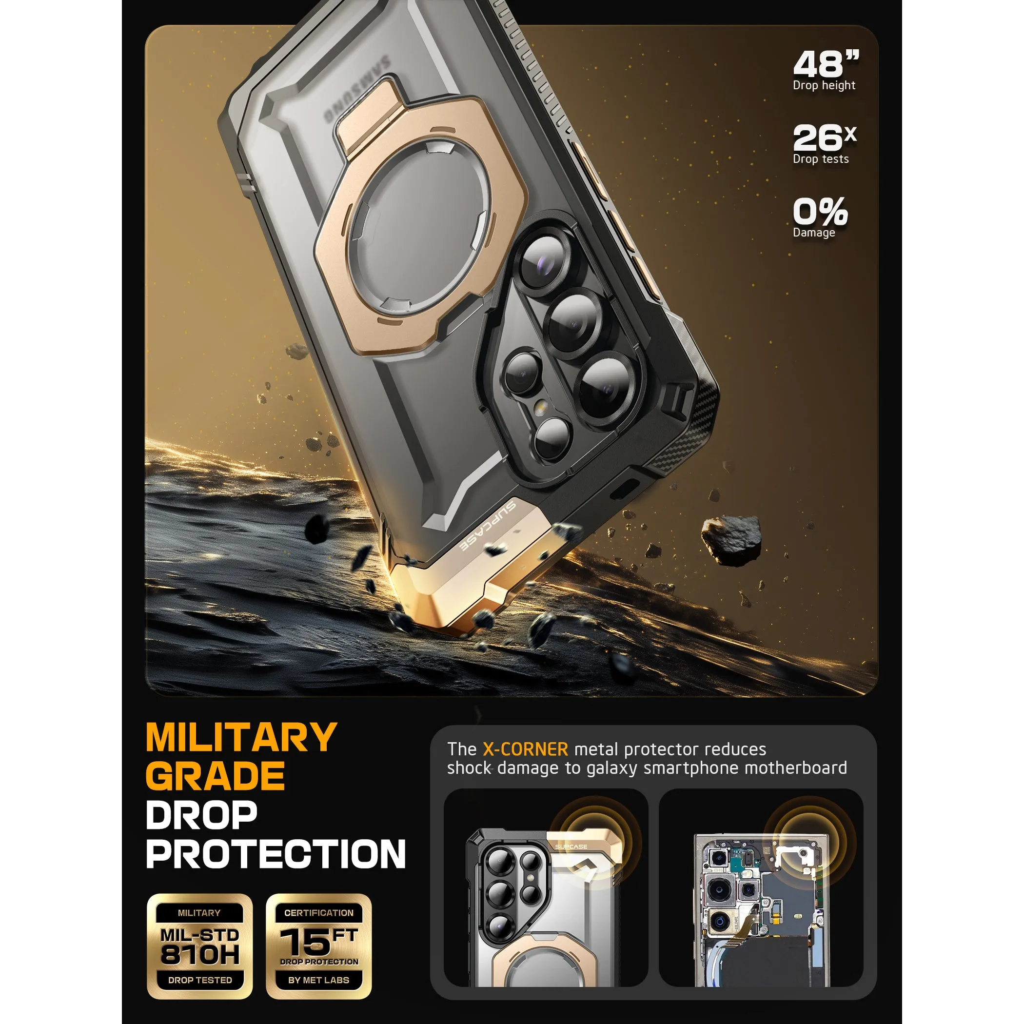 Top Rated Galaxy S25 Ultra UB Grip MagSafe Phone Case- Gold  Ends Soon!