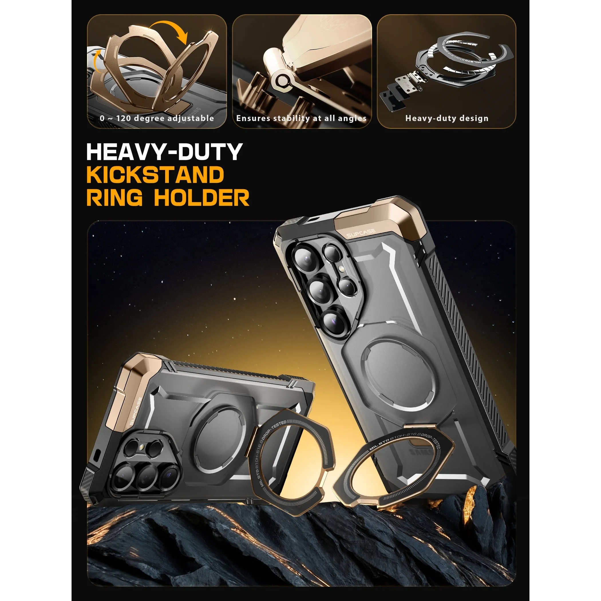 Top Rated Galaxy S25 Ultra UB Grip MagSafe Phone Case- Gold  Ends Soon!