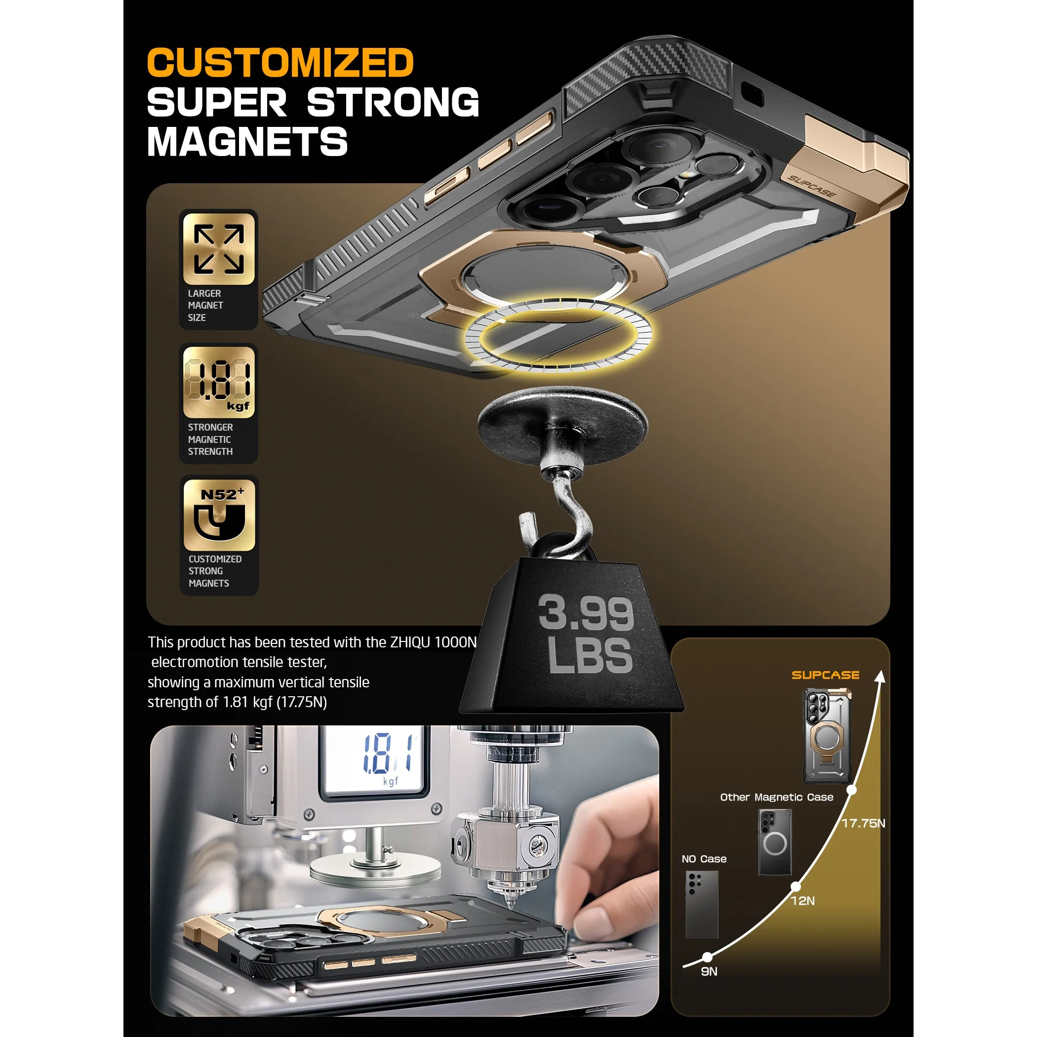 Top Rated Galaxy S25 Ultra UB Grip MagSafe Phone Case- Gold  Ends Soon!