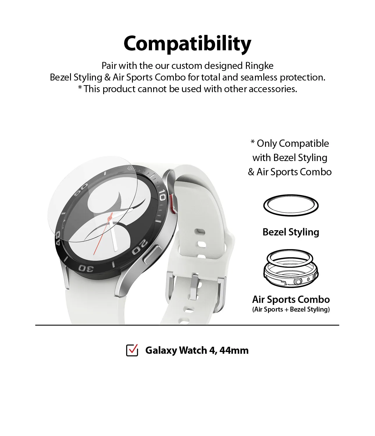 Top Rated Galaxy Watch 5/4 44mm Screen Protector for Bezel Styling | Glass - R5  Almost Sold Out!