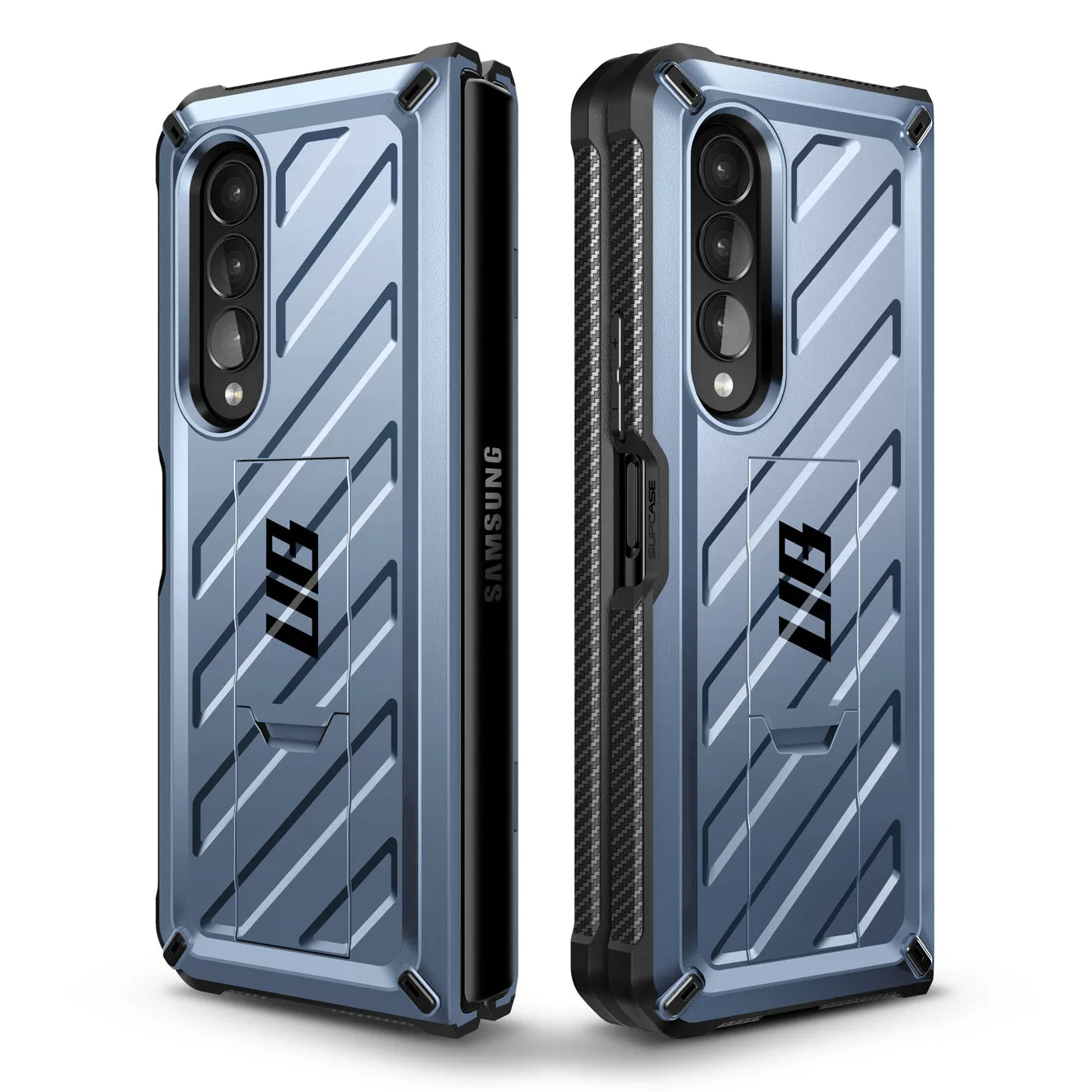 Top Rated Galaxy Z Fold3 Unicorn Beetle Kickstand Case with Screen Protector-Metallic Blue  Last Few Pieces!