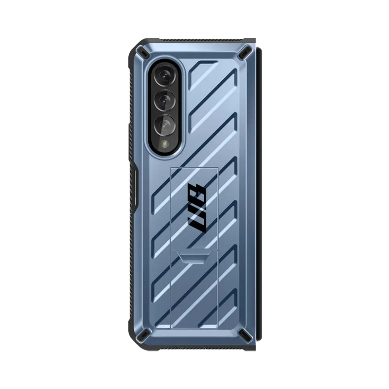 Top Rated Galaxy Z Fold3 Unicorn Beetle Kickstand Case with Screen Protector-Metallic Blue  Last Few Pieces!