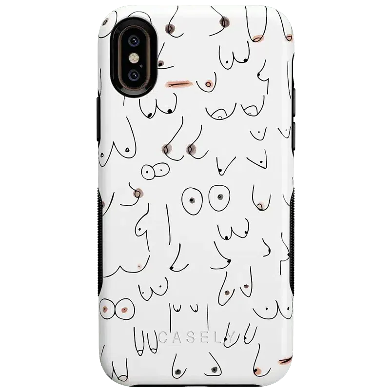 Top Rated I'm With Her | Black & White Boobs Case  Last Few Pieces!