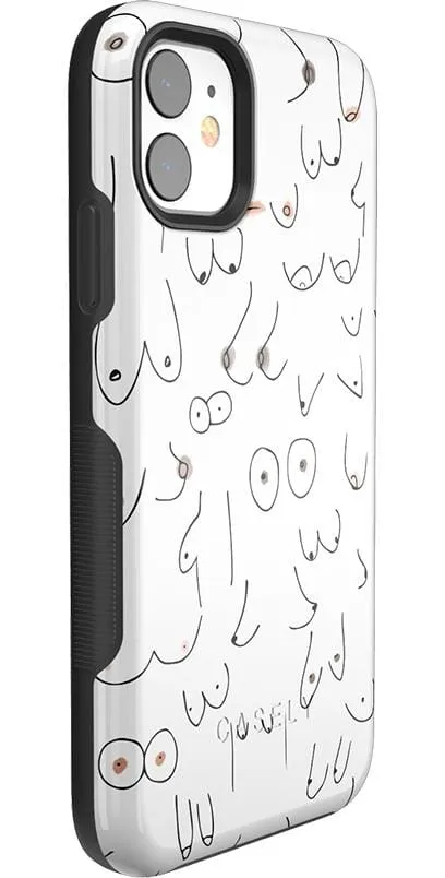 Top Rated I'm With Her | Black & White Boobs Case  Last Few Pieces!