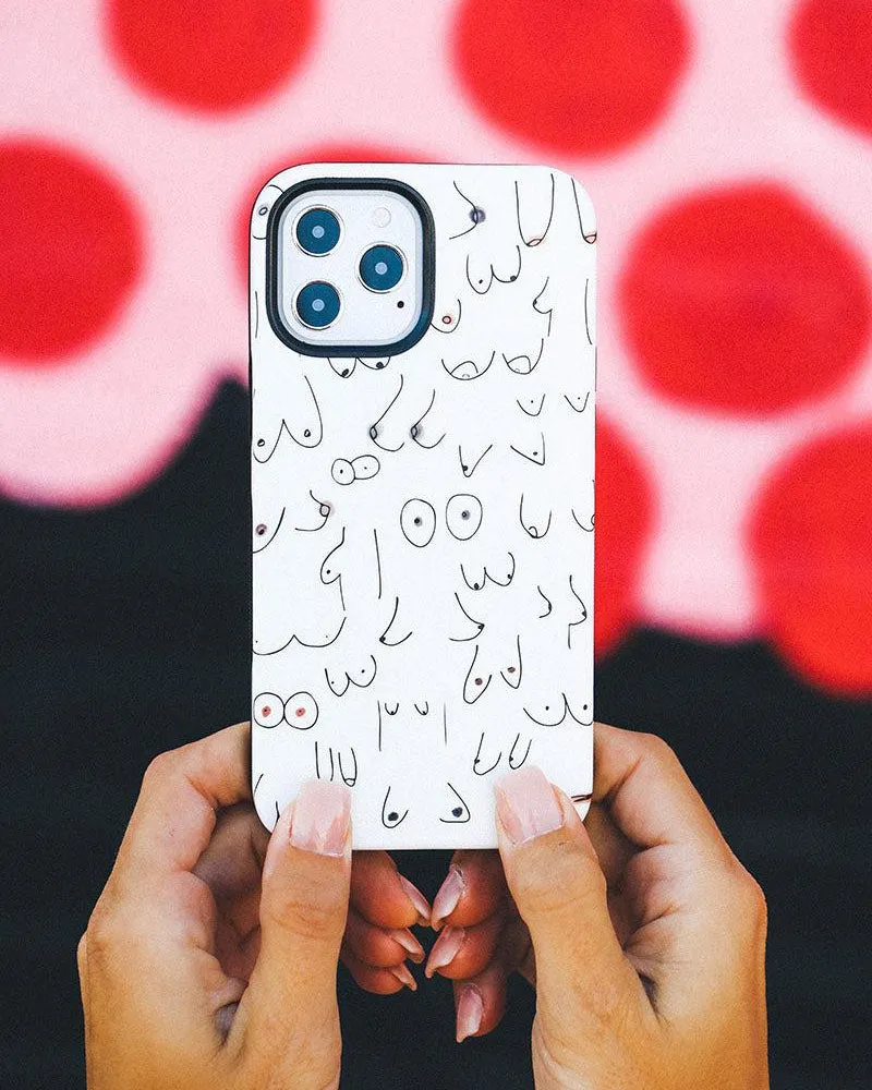 Top Rated I'm With Her | Black & White Boobs Case  Last Few Pieces!