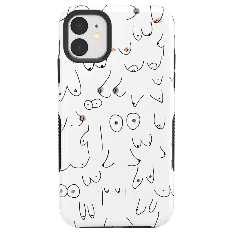 Top Rated I'm With Her | Black & White Boobs Case  Last Few Pieces!