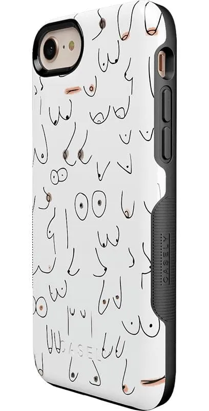 Top Rated I'm With Her | Black & White Boobs Case  Last Few Pieces!