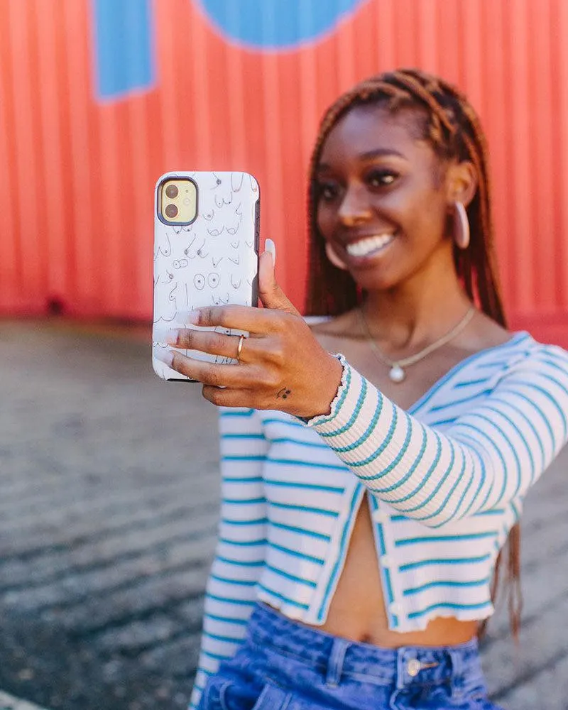 Top Rated I'm With Her | Black & White Boobs Case  Last Few Pieces!