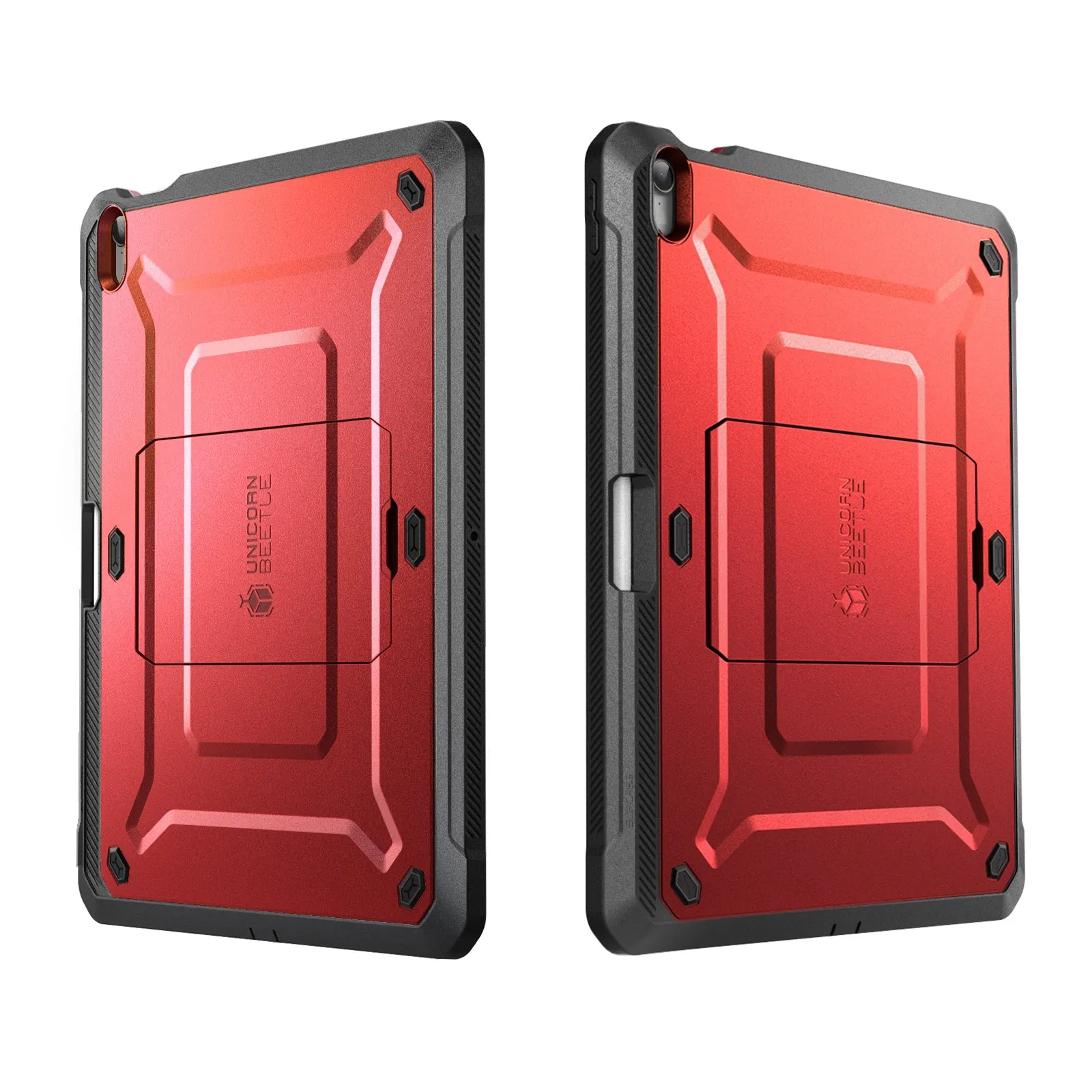 Top Rated iPad Air 4 / 5 Unicorn Beetle PRO Rugged Kickstand Case-Metallic Red  Limited Release!