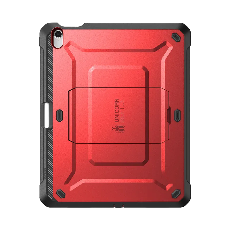 Top Rated iPad Air 4 / 5 Unicorn Beetle PRO Rugged Kickstand Case-Metallic Red  Limited Release!