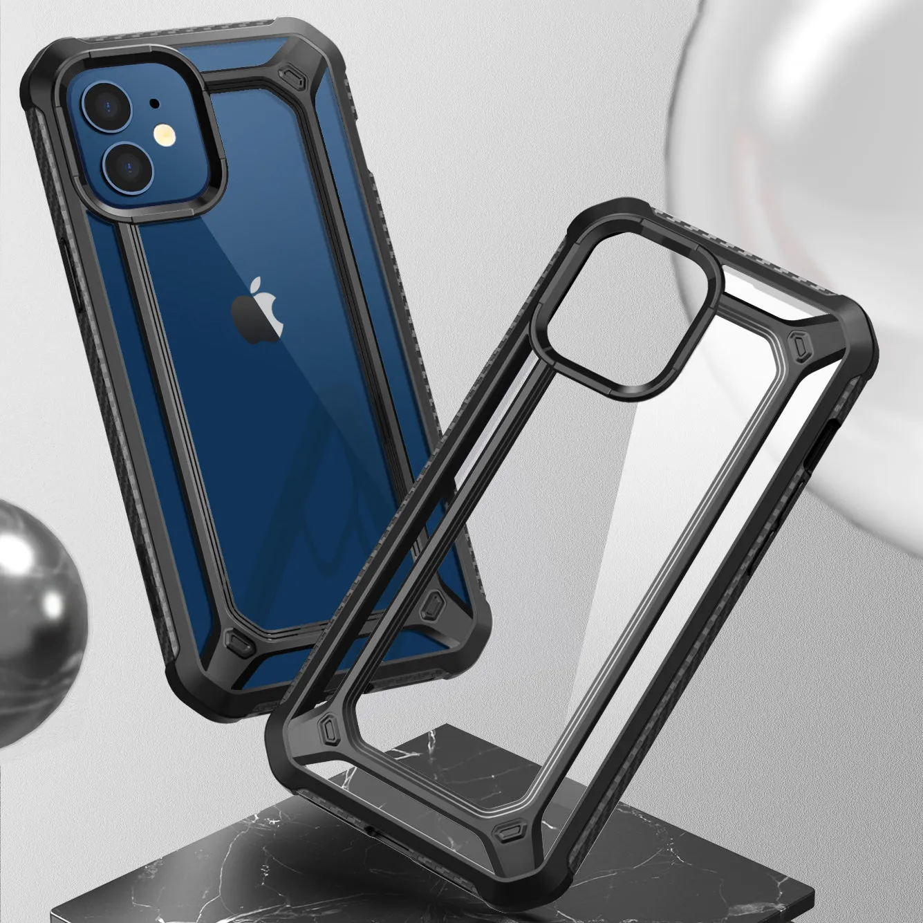 Top Rated iPhone 12 mini 5.4 inch Unicorn Beetle Exo with Screen Protector Clear Case-Black  Almost Sold Out!