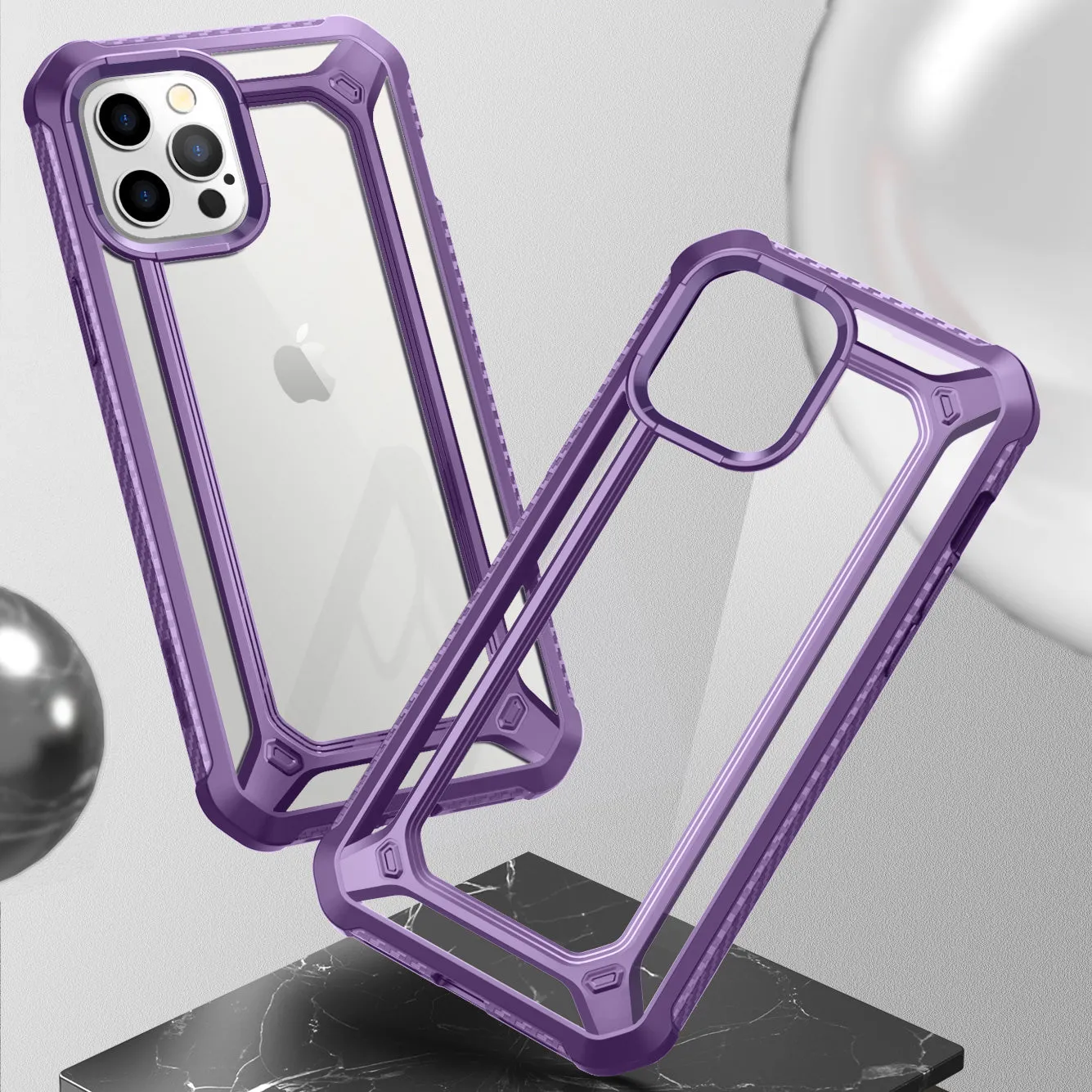 Top Rated iPhone 12 Pro Max 6.7 inch Unicorn Beetle Exo with Screen Protector Clear Case-Purple  Limited Release!