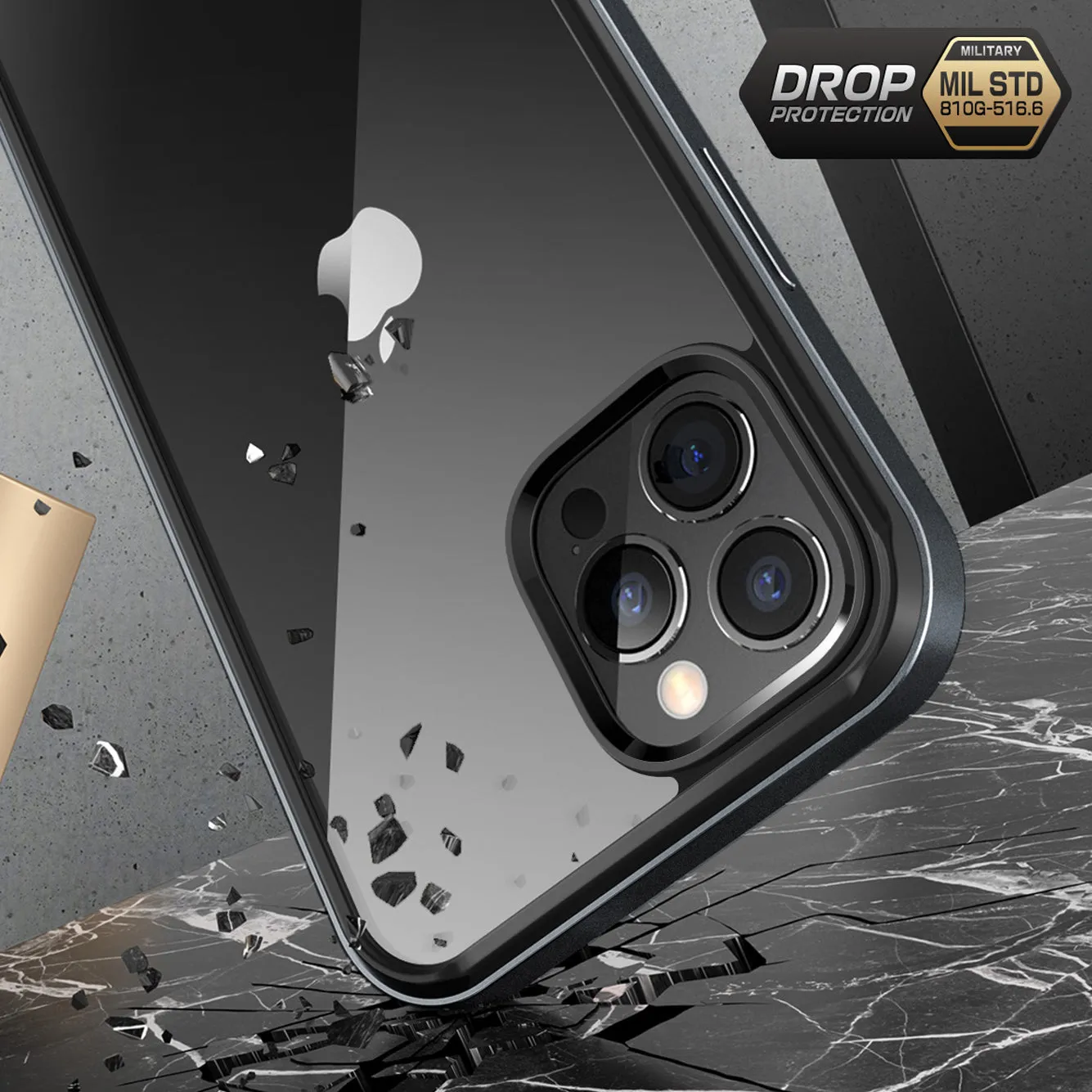 Top Rated iPhone 13 Pro Max 6.7 inch Unicorn Beetle Edge with Screen Protector Clear Case-Black  Limited Release!