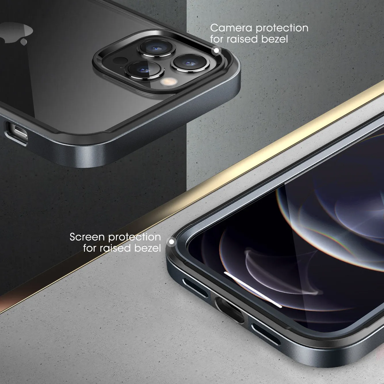Top Rated iPhone 13 Pro Max 6.7 inch Unicorn Beetle Edge with Screen Protector Clear Case-Black  Limited Release!
