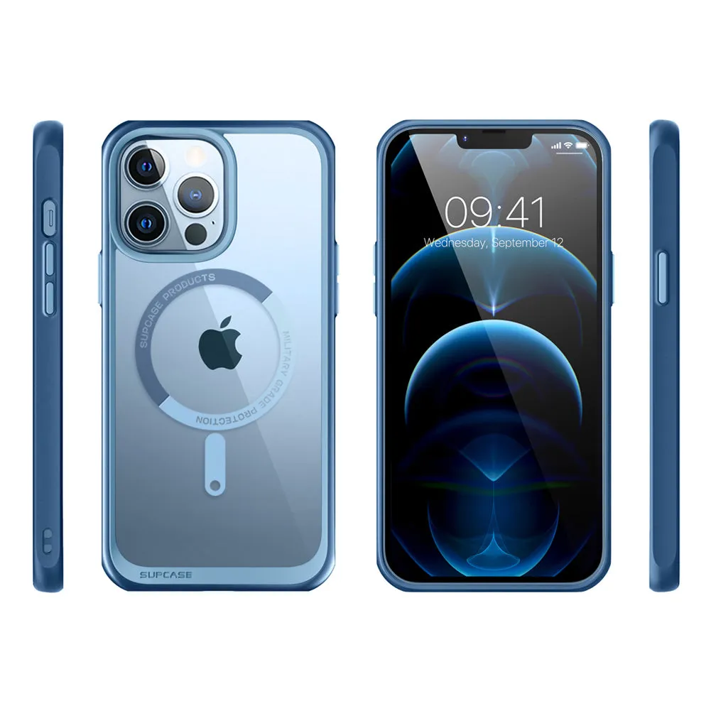 Top Rated iPhone 13 Pro Max 6.7 inch Unicorn Beetle MAG Slim Clear MagSafe Case-Blue  Today Only!