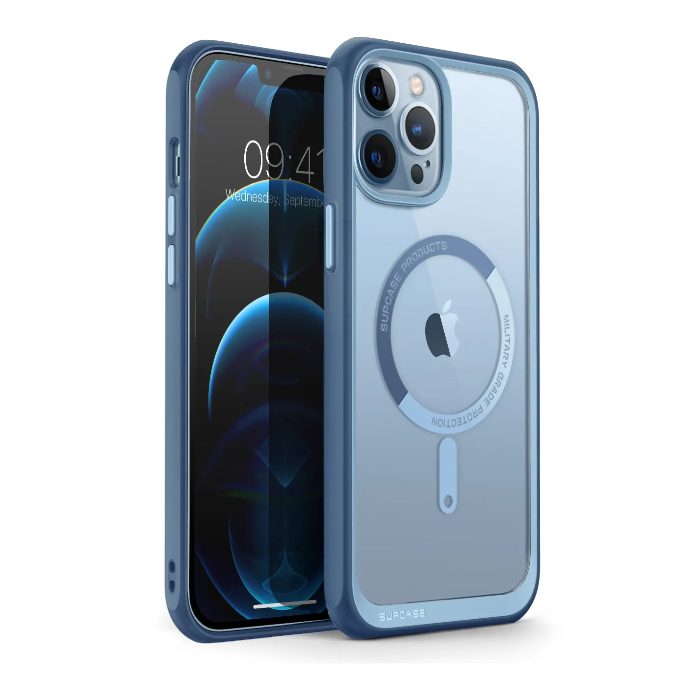 Top Rated iPhone 13 Pro Max 6.7 inch Unicorn Beetle MAG Slim Clear MagSafe Case-Blue  Today Only!