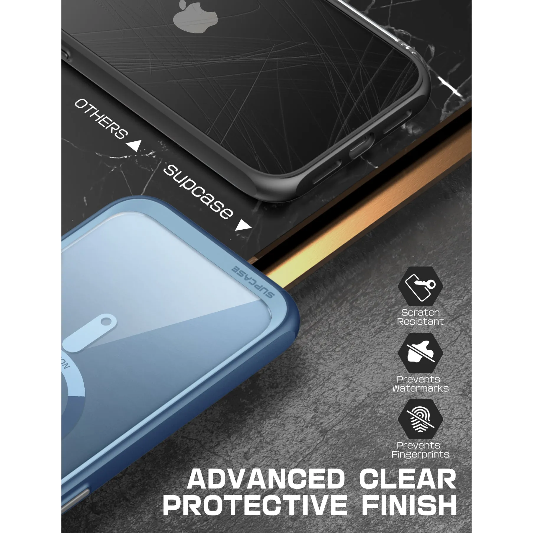 Top Rated iPhone 13 Pro Max 6.7 inch Unicorn Beetle MAG Slim Clear MagSafe Case-Blue  Today Only!
